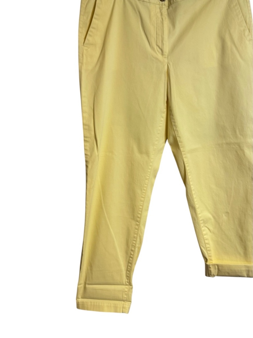 Talbots Yellow The Weekend Chino Pants (optional Cuffing) SIZE: 12 BIN #14 - Picture 2 of 9